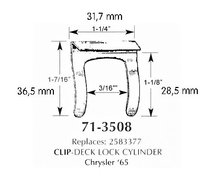 Klammer für Kofferraumschloss-Zylinder