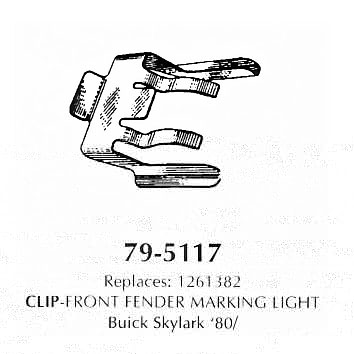 Clip front fender marking light