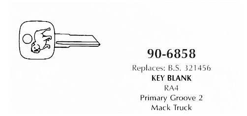 Key blank  for heavy trucks