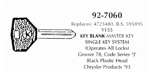 Key blank master key system