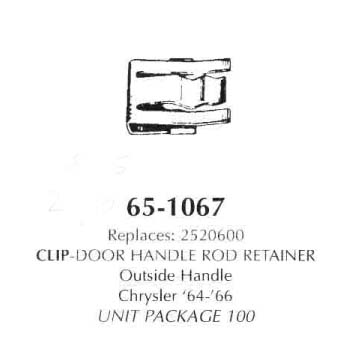 Clip- Door Handle Rod Retainer, Outside Handle