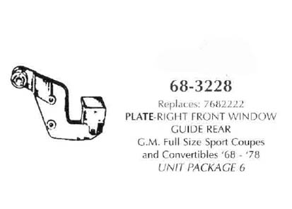 Plate-Right Front Window Guide Rear