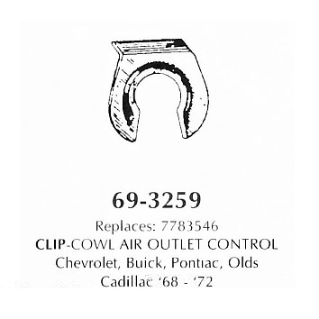 Clip- cowl air outlet control