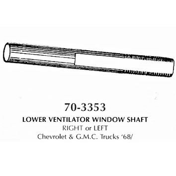 Lower ventilator window shaft