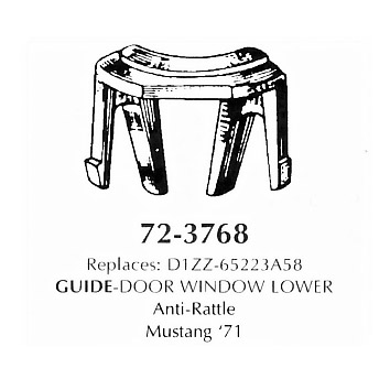 Guide door window lower