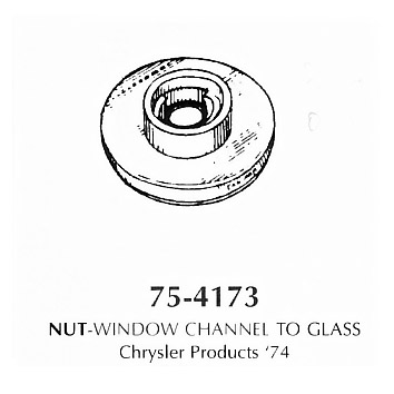 Nut window channel to glass