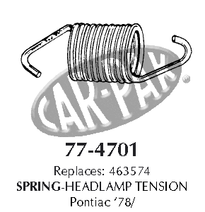 Headlamp tension spring