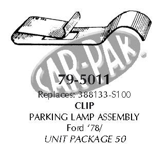 Clip parking lamp assembly