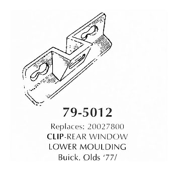 Clip rear window lower moulding