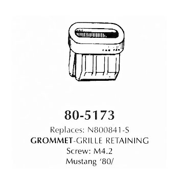 Grommet grille retaining