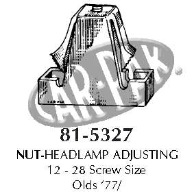 Headlamp adjusting nut #12