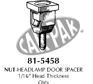 Headlamp adjusting door nut 1/16"