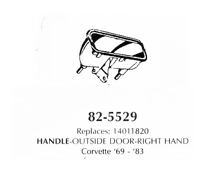 Handle- outside door-right hand