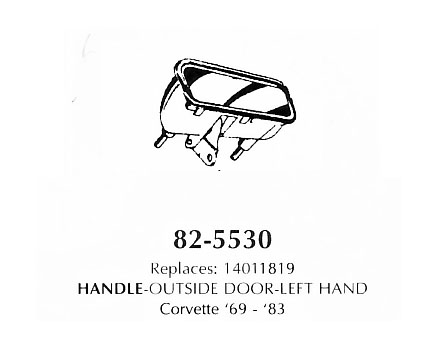 Handle- outside door-left hand