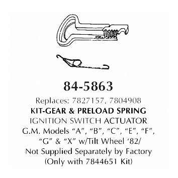 Kit Gear & preload spring
