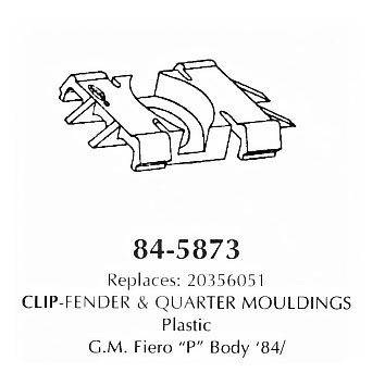 Clip fender & quarter mouldings