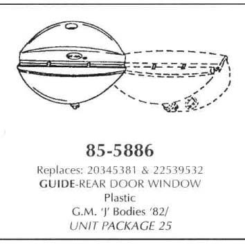 Guide-Rear Door Window