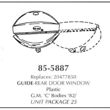 Guide-Rear Door Window