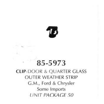 Clip-Door & Quarter Glass Outer Weahterstrip
