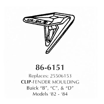 Clip fender moulding