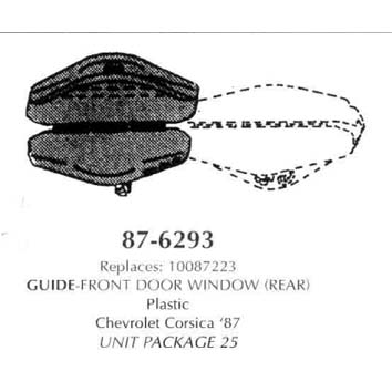 Guide-Front Door Window (Rear) Plastic