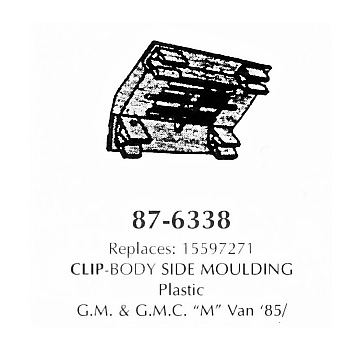 Clip- Body Side Moulding, plastic