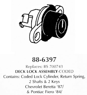 Coded deck lock cylinder