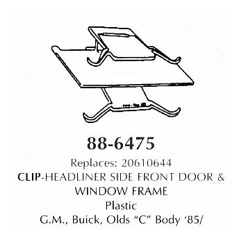 Clip-headliner side front door & window frame