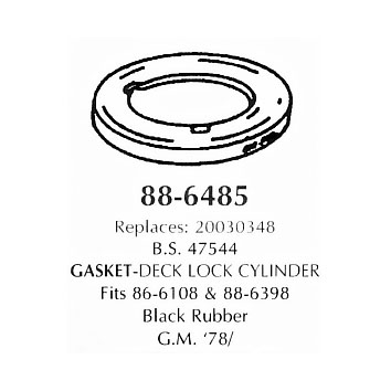 Gasket- deck lock cylinder