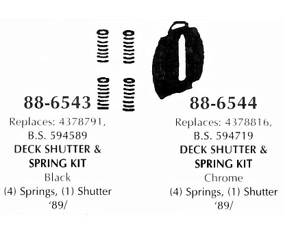 Deck shutter & spring kit