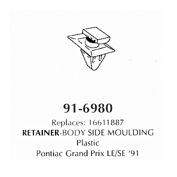 Retainer-body side moulding, plastic