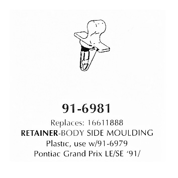 Retainer-body side moulding, plastic