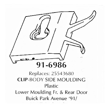 Clip- Body Side Moulding