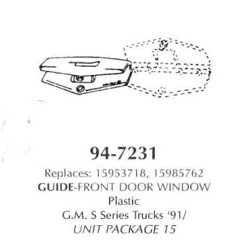 Guide-Front Door Window palstic