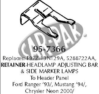 Headlamp adjusting retainer