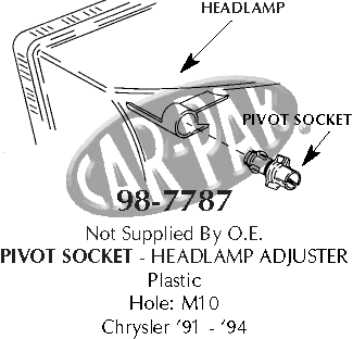 Headlamp adjuster socket, M10