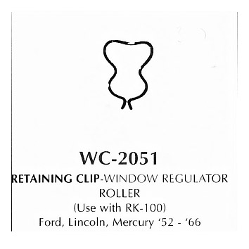 Retaining clip-window regulator roller